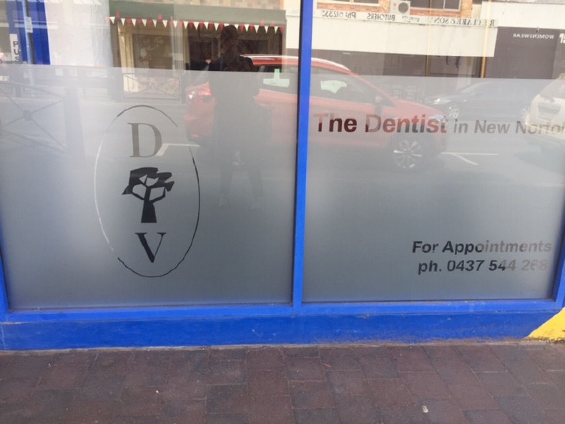 Dentist in New Norfolk window